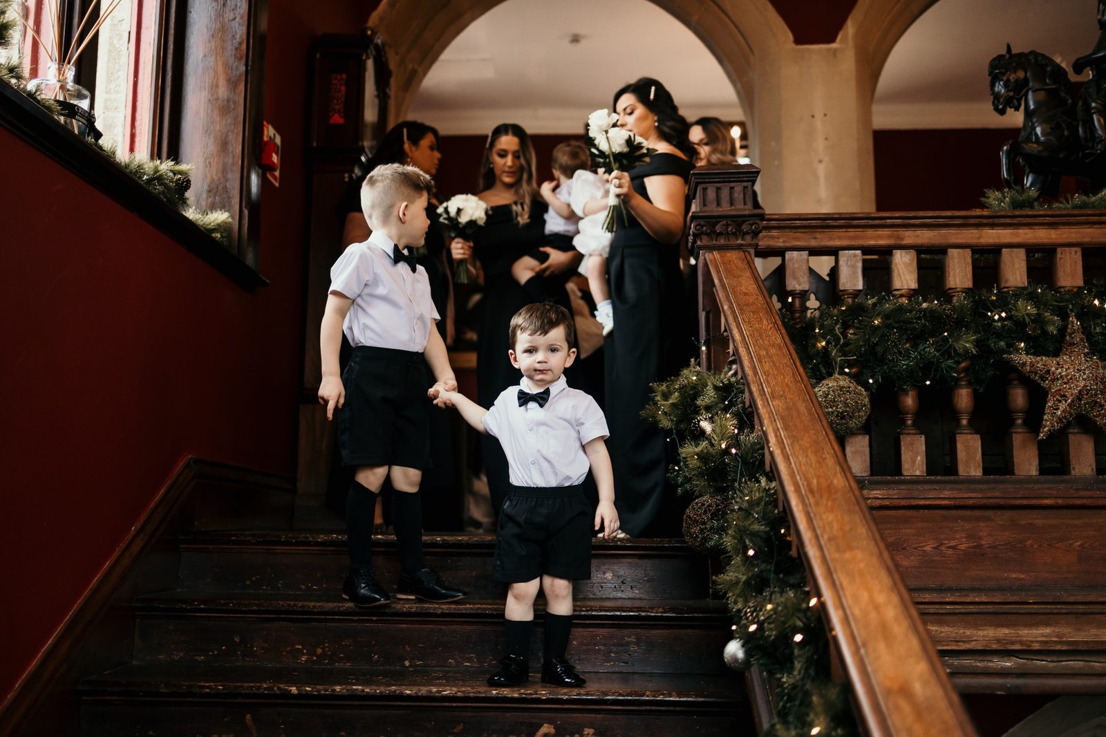 little boy on the stairs