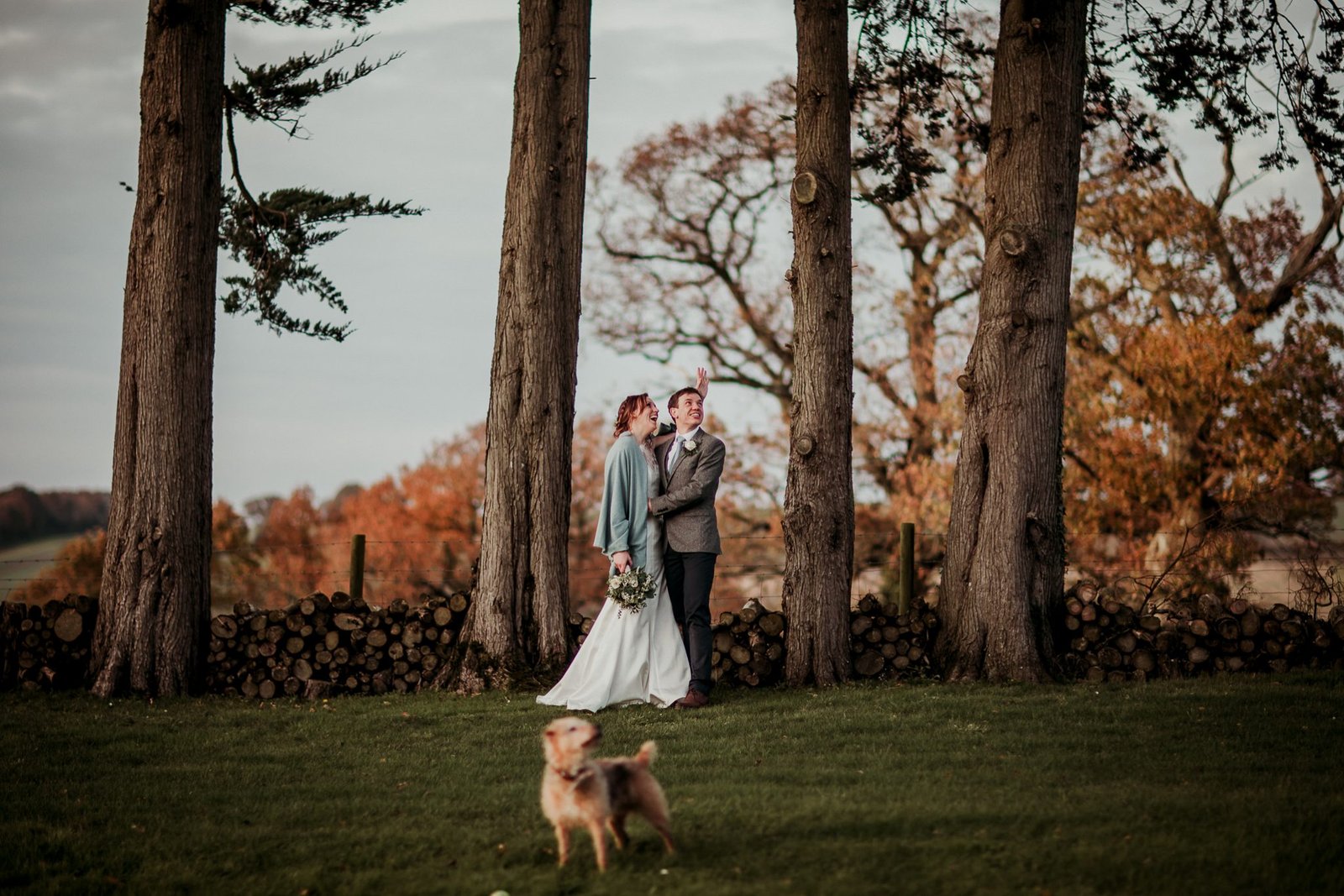 couple by the trees