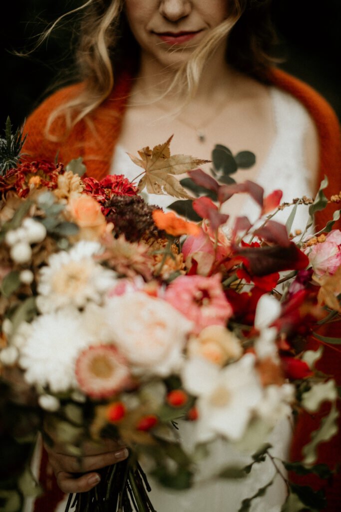 flowers in autumn colours